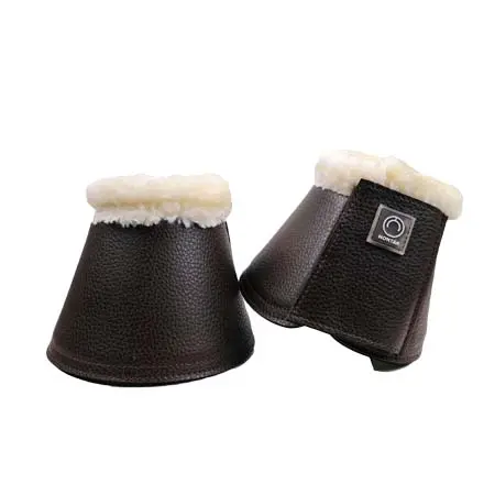 モンタール(Montar) 乗馬 馬用プロテクター PU Leather Bell Boots – Brown