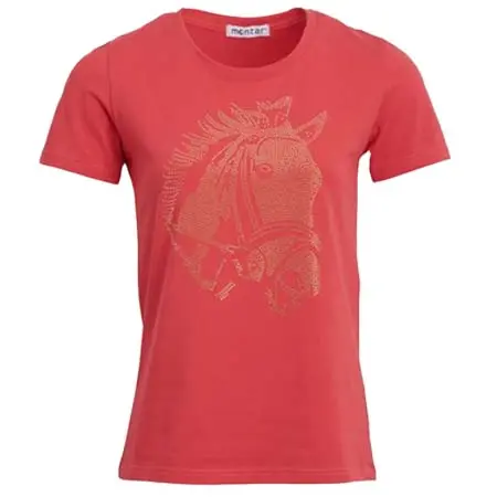 モンタール(Montar) 乗馬 トップス Montar Evie Ladies T-Shirt – Coral