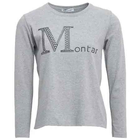 モンタール(Montar) 乗馬 トップス Montar Sasha Spike T-Shirt – Grey Melange