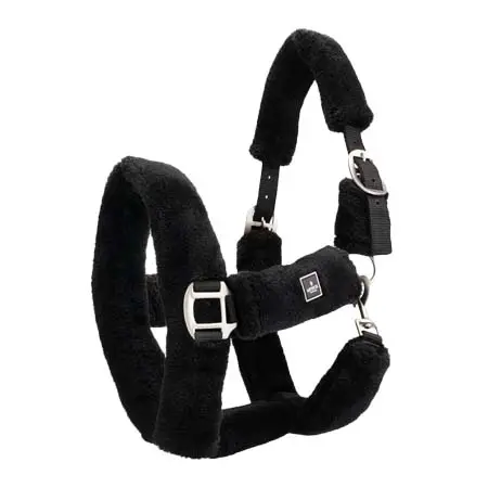 ミセスロス(Mrs. Ros) 乗馬 頭絡 Fur Halter Deluxe – Black
