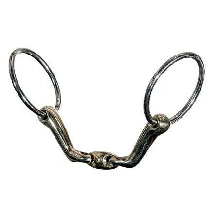 ナンファイナー(Nunn Finer) 乗馬 ハミ Double Jointed Shaped Oval Loose Ring Bit