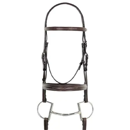 オベーションライディング(Ovation Riding) 乗馬 頭絡 Classic Fancy Round Raised Wide Nose Comfort Crown Padded Bridle with Reins