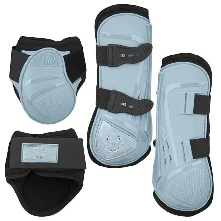 オベーションライディング(Ovation Riding) 乗馬 馬用プロテクター Color Collection by Ovation Lucky Horse Boot Set – Sea Grey