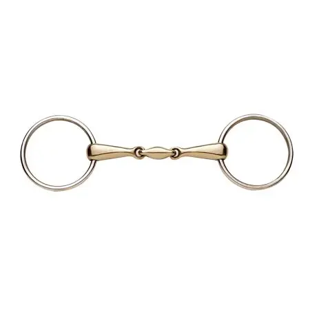 オベーションライディング(Ovation Riding) 乗馬 ハミ 16mm Elite German Silver Peanut Mouth Snaffle with Stainless Steel Rings