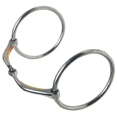 オズビッツ(Oz Bitz) 乗馬 ハミ Oz Bitz Superfine Ring Snaffle w/Copper Inlaid Mouth