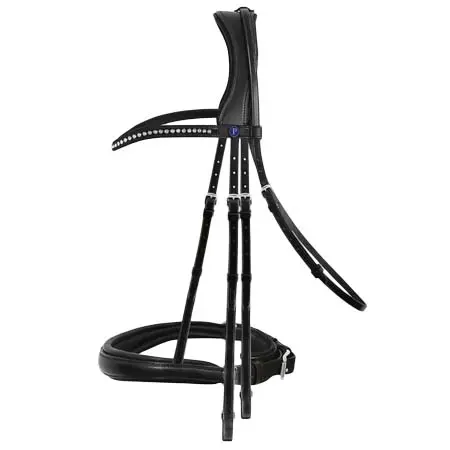 パッシェブル(PASSIERBLU) 乗馬 頭絡 Passier Blu Dream Double Bridle – Black