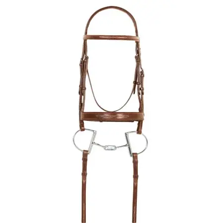 ペソア(Pessoa) 乗馬 頭絡 PRO Fancy Stitched Wide Nose Bridle