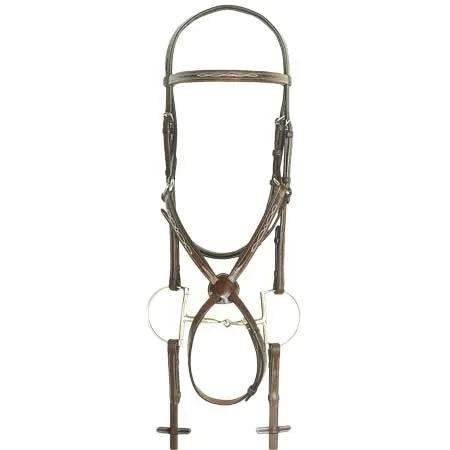 ペソア(Pessoa) 乗馬 頭絡 PRO Fancy Stitched Figure-8 Bridle