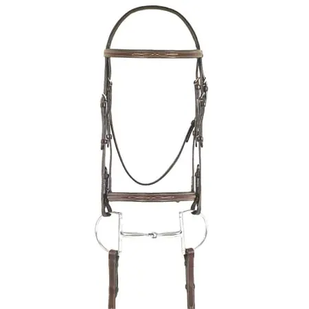 ペソア(Pessoa) 乗馬 頭絡 PRO Fancy Stitched Raised Bridle