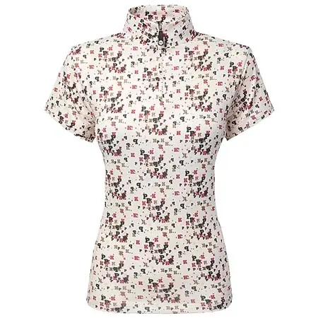 ピーケーインターナショナル(PK INTERNATIONAL) 乗馬 ポロシャツ Performance Shirt Paddington All Over Cream