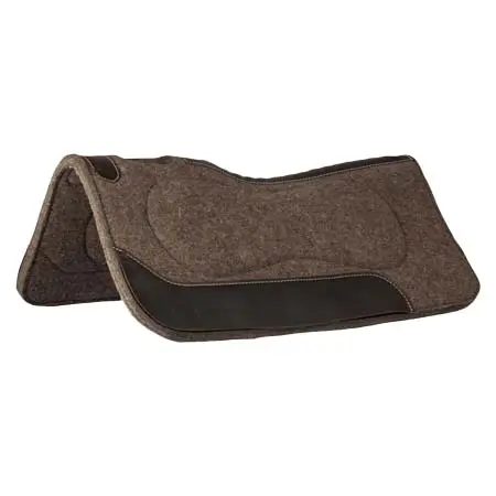 プールズ(Pool’s) 乗馬 ゼッケン・パッド Dressage saddle pad for horse made of pure wool felt with full leather