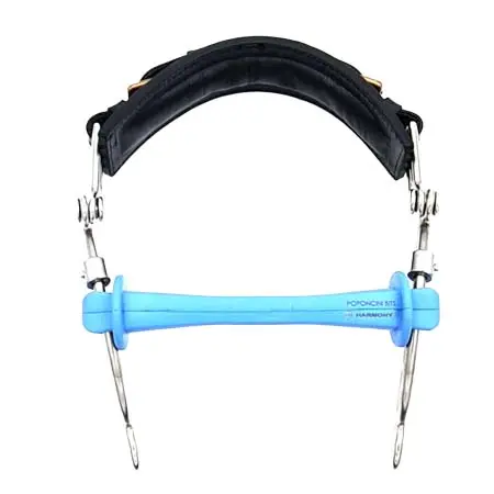 ポポンチーニ(Poponcini) 乗馬 ハミ Hack a Bit Variant model horse bit with silver buckles