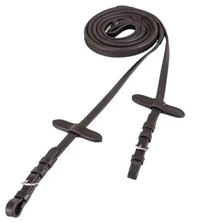 プレミア(Premiere) 乗馬 手綱 Premiere Rein Rubber with a Buckle Fastener Black