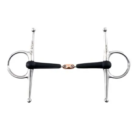 プレミアエクイン(Premier Equine) 乗馬 ハミ Rubber Full Cheek Snaffle with Lozenge