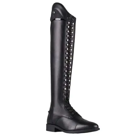 QHP(キューエイチピー) 乗馬 ブーツ Women’s Riding Boots Hailey Adult, Leather Riding Boots, Black
