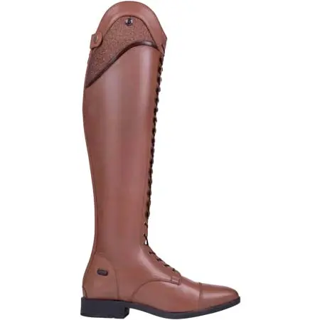 QHP(キューエイチピー) 乗馬 ブーツ Women’s Riding Boot Hailey Adult, Leather Riding Boot, Brown