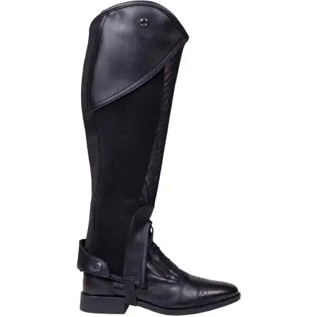 QHP(キューエイチピー) 乗馬 チャップス Chaps Mesh Children, Riding Chaps, Imitation Leather