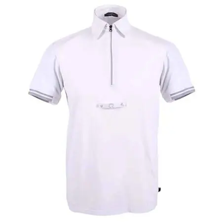 QHP(キューエイチピー) 乗馬 競技用シャツ QHP Mark Mens Competition Shirt – White