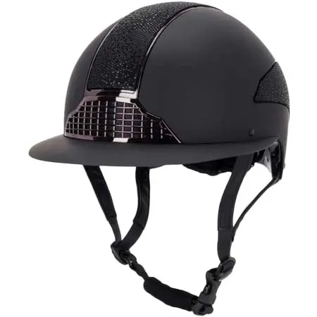QHP(キューエイチピー) 乗馬 プロテクター Riding Helmet Detroit Polo Visor, with Long Visor