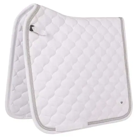 QHP(キューエイチピー) 乗馬 ゼッケン・パッド Saddle Pad Sparkle Dressage QHP White