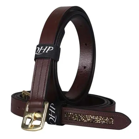 QHP(キューエイチピー) 乗馬 鐙・鐙革 Stirrup Leathers QHP Lupine Mid Brown-Beige