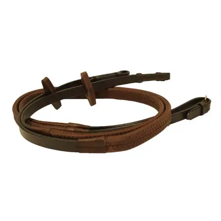 ランボー(Rambo) 乗馬 手綱 Rambo Micklem Rubber Reins – Brown