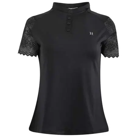 ロナー(RONNER) 乗馬 競技用シャツ Amelie Show Shirt Short Sleeve Black