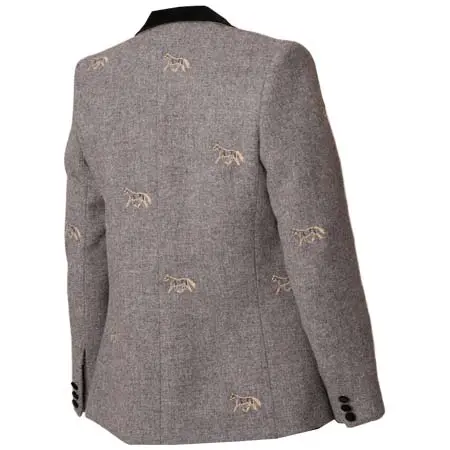 ロナー(RONNER) 乗馬 ジャケット Cavaletti Embroidered Blazer Grey with Hunter Green Velvet