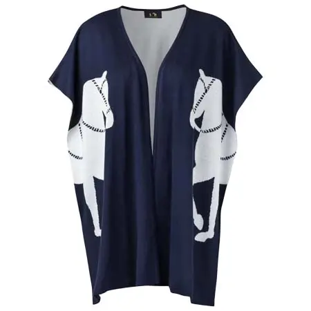 ロナー(RONNER) 乗馬 ニット Marina Poncho Navy