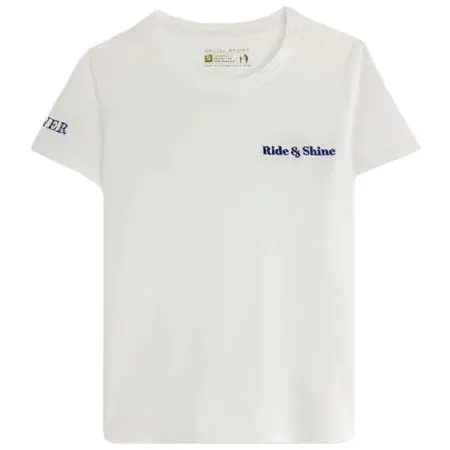 ロナー(RONNER) 乗馬 Tシャツ Ride and Shine T-Shirt White & Blue