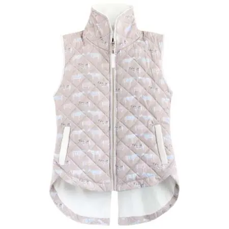 ロナー(RONNER) 乗馬 ベスト Florence Quilted Vest Victory Print Taupe