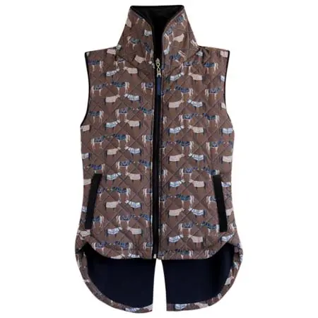 ロナー(RONNER) 乗馬 ベスト Florence Barn Vest Victory Print Chocolate