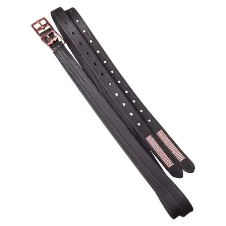エスディーデザイン(SD Design) 乗馬 鐙・鐙革 SD Stirrup straps with Rose Gold Crystals. Black.