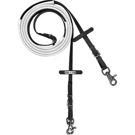 セッジ(Setzi) 乗馬 手綱 Reins Slim White Rubber Beta