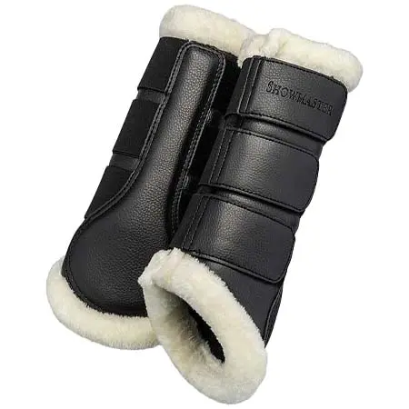 ショーマスター(SHOWMASTER) 乗馬 馬用プロテクター Teddy Fleece Dressage Boots Classic, Hind Legs