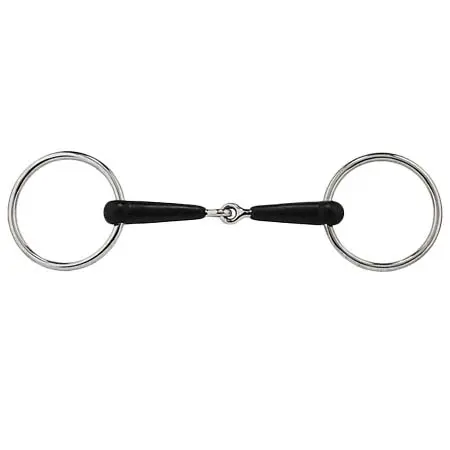 ショーマスター(SHOWMASTER) 乗馬 ハミ Rubber Loose Ring Snaffle Bit, Single-Jointed