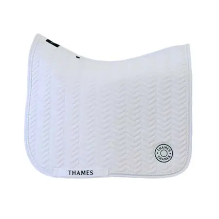テムズ(Thames) 乗馬 ゼッケン・パッド 馬場用ゼッケン コットン100%使用 競技用 ホワイト Thames