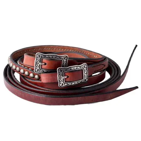 ビットレスブライドル(The Bitless Bridle) 乗馬 手綱 Deluxe Western Reins With Antiqued Spots