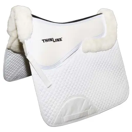 シンライン(ThinLine) 乗馬 ゼッケン・パッド Woven Wool Euro Roll Dressage Pad