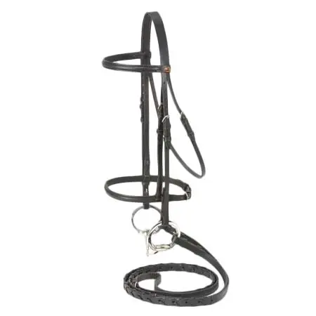 タフワン(Tough1) 乗馬 頭絡 Raised Draft Horse Snaffle Bridle