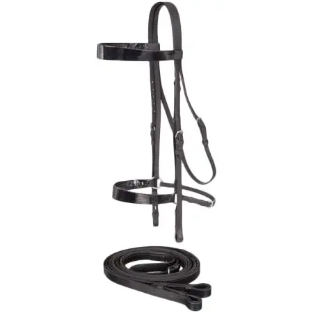 タフワン(Tough1) 乗馬 頭絡 Draft/Large Horse Saddle Seat Bridle