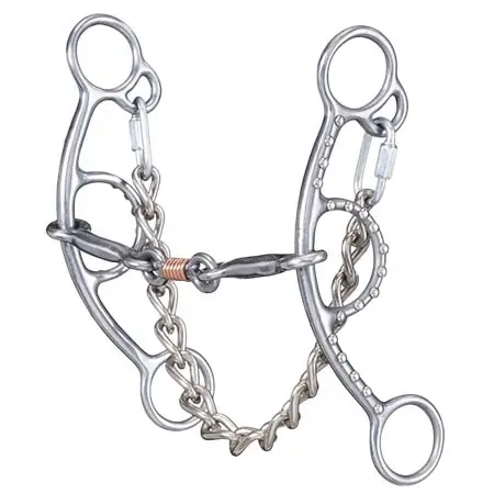 タフワン(Tough1) 乗馬 ハミ Tough1 Sweet Iron 3-Piece Short Shank Gag Snaffle