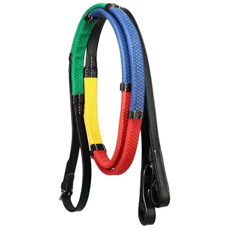 タフワン(Tough1) 乗馬 手綱 Rubber Grip Schooling Reins