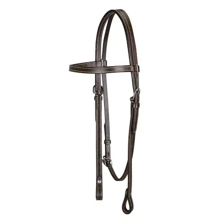 タフライダー(TuffRider) 乗馬 頭絡 TuffRider Western Browband Headstall With Chicago Screw Bit End