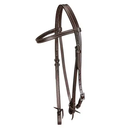タフライダー(TuffRider) 乗馬 頭絡 TuffRider Western Browband Headstall With Latigo Bit Ties
