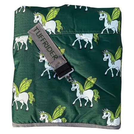 タフライダー(TuffRider) 乗馬 馬着 Medium Turnout, Pegasus Unicorns on Hunter Green, 48″ – 63″