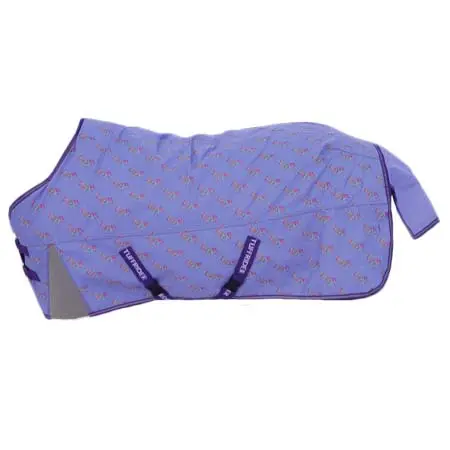 タフライダー(TuffRider) 乗馬 馬着 Medium Turnout with ClozEase, Perwinkle/Rainbow Horses, 36″ Only