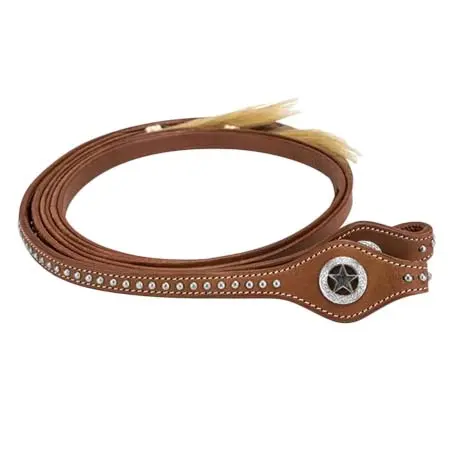タフライダー(TuffRider) 乗馬 手綱 Western Split Reins With Horse Hair Tassel