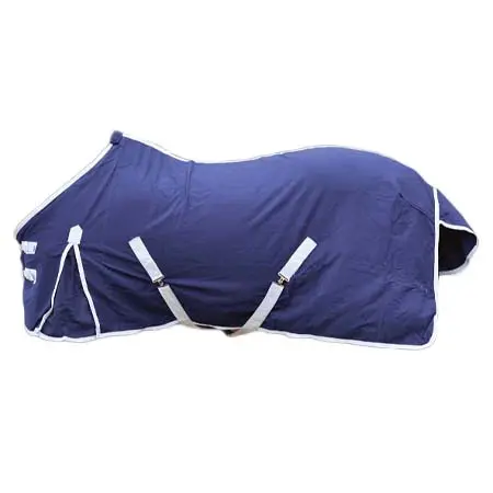 ターフマスターズ(Turfmasters) 乗馬 馬着 Cotton Summer Sheet – Navy/Silver