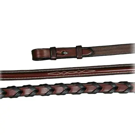 ヴェスプッチ(Vespucci) 乗馬 手綱 Fancy Raised Laced Reins